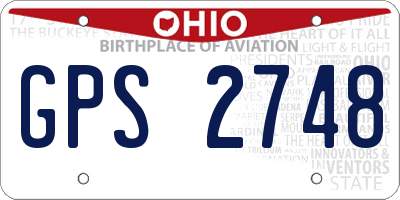OH license plate GPS2748