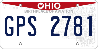 OH license plate GPS2781