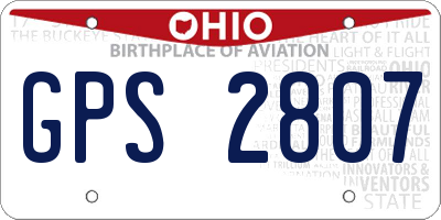 OH license plate GPS2807