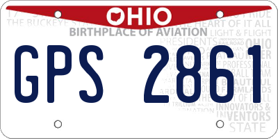 OH license plate GPS2861