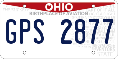 OH license plate GPS2877
