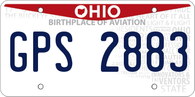 OH license plate GPS2883
