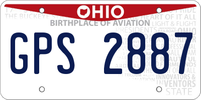 OH license plate GPS2887
