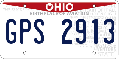OH license plate GPS2913