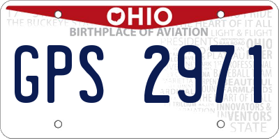 OH license plate GPS2971