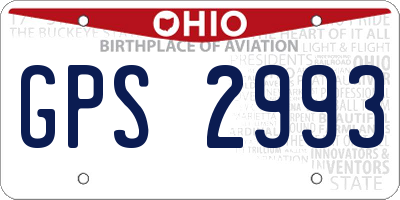 OH license plate GPS2993
