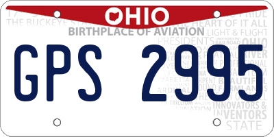 OH license plate GPS2995