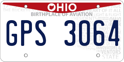 OH license plate GPS3064