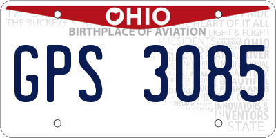 OH license plate GPS3085