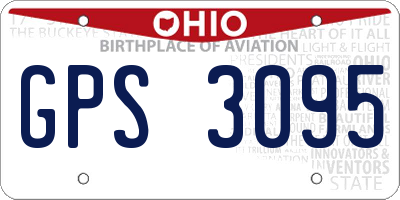 OH license plate GPS3095