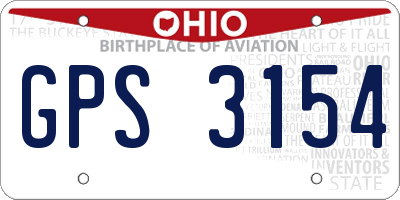 OH license plate GPS3154