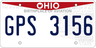 OH license plate GPS3156