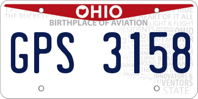 OH license plate GPS3158