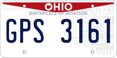 OH license plate GPS3161