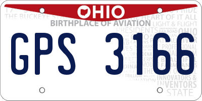 OH license plate GPS3166