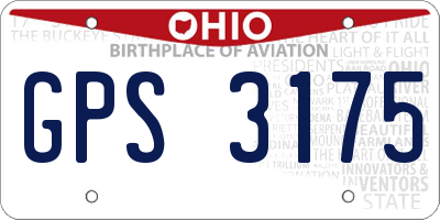 OH license plate GPS3175