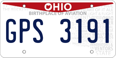 OH license plate GPS3191