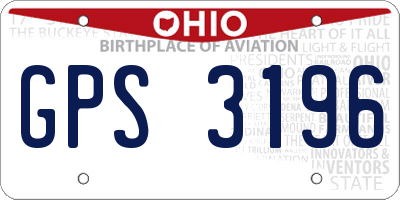 OH license plate GPS3196