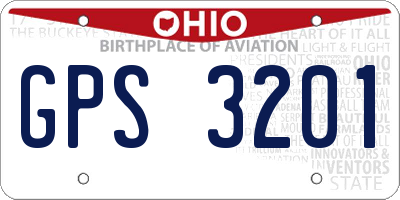 OH license plate GPS3201