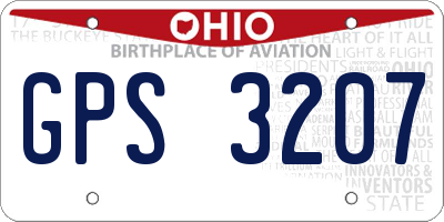 OH license plate GPS3207