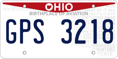 OH license plate GPS3218
