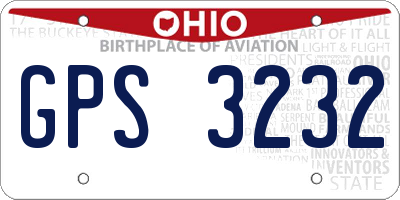 OH license plate GPS3232