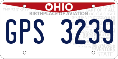 OH license plate GPS3239