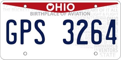 OH license plate GPS3264