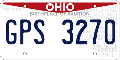 OH license plate GPS3270