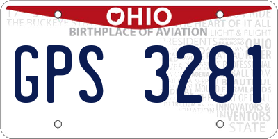 OH license plate GPS3281