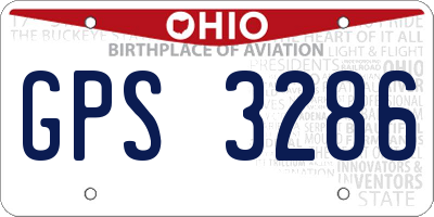 OH license plate GPS3286