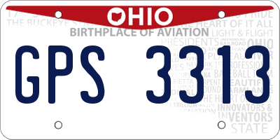 OH license plate GPS3313