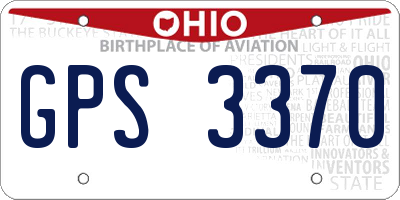 OH license plate GPS3370