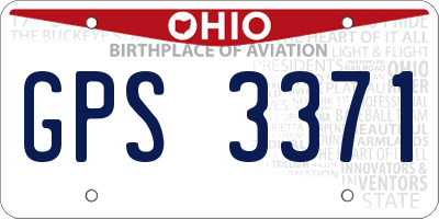 OH license plate GPS3371