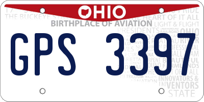 OH license plate GPS3397
