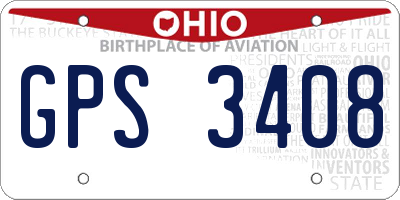 OH license plate GPS3408