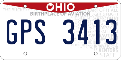 OH license plate GPS3413