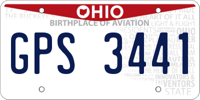 OH license plate GPS3441