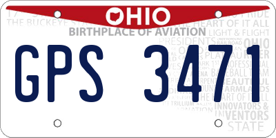 OH license plate GPS3471