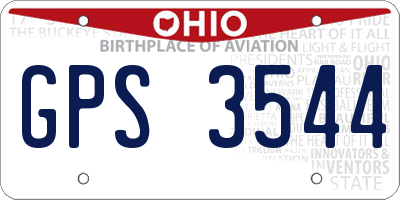 OH license plate GPS3544