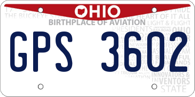 OH license plate GPS3602