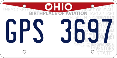 OH license plate GPS3697