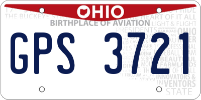 OH license plate GPS3721