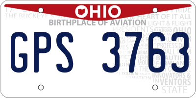 OH license plate GPS3763