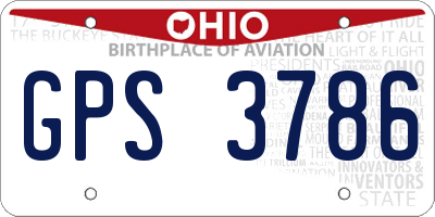 OH license plate GPS3786