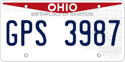 OH license plate GPS3987