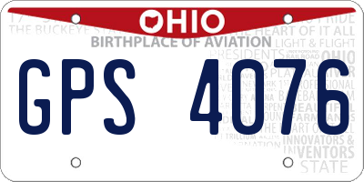 OH license plate GPS4076