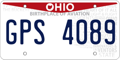 OH license plate GPS4089