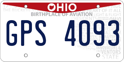 OH license plate GPS4093