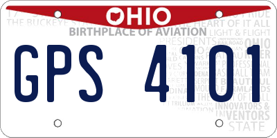 OH license plate GPS4101